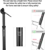 An instructional image showing a bicycle seat post and how to install it correctly. Produktbild-Vorschau