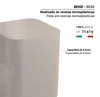 Sapho Gedy Seventy - Cestino per rifiuti da 8 l, beige Anteprima dell’immagine prodotto 3