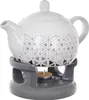 KADAX Théière 1L avec réchaud Set, Cafetière en porcelaine Voir les images du produit 5