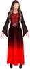 Gothic Lady Kleid mit Kapuze schwarz rot L Produktbild-Vorschau 1