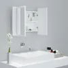 vidaXL Lustro łazienkowe LED szafka białe 60x12x45 cm Podgląd zdjęcia produktu 4