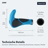 AARON Horn Ergonomische Fahrradgriffe mit Hörnern Blau Produktbild-Vorschau 3