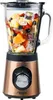 A copper-colored Bestron stand mixer filled with fruit and ice. Voir les images du produit