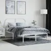 vidaXL Struttura letto con testiera in metallo bianco Anteprima dell’immagine prodotto 9