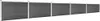 vidaXL Zaunelement Set WPC 872x105 cm Schwarz Produktbild-Vorschau 2