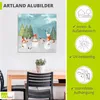 ARTland Wandbild Alu für Innen & Outdoor Schneemänner und Produktbild-Vorschau 3