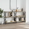 vidaXL Stolik konsola dąb sonoma 156x28x80,5 cm materiał Podgląd zdjęcia produktu 2