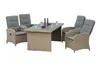 A dining set with chairs and a table, presented on a white background. Produktbild-Vorschau