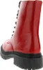 A red patent leather boot with a black platform sole. Produktbild-Vorschau