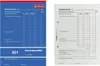 Two different versions of a German accounting form called 'Kassenbericht' (cash report) are shown side-by-side. Produktbild-Vorschau