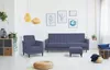 Sofagarnitur - Sofa Set - Blau - Sofa mit Schlaffunktion - Produktbild-Vorschau 3