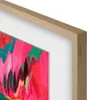 A close-up view of a television frame with a colorful abstract painting displayed on the screen. Voir les images du produit