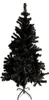 A black artificial Christmas tree on a white background. Produktbild-Vorschau