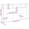 vidaXL Zagłówek łóżka z półkami Dąb Artisan 200x18,5x102,5 Podgląd zdjęcia produktu 13