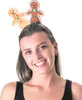 Lebkuchenmann Weihnachts-Haarreif braun - Einheitsgröße Produktbild-Vorschau 1