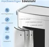 A diagram illustrating the layered construction of a stainless steel product, with text labels explaining its features. Podgląd zdjęcia produktu