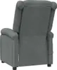 The back view of a dark gray fabric recliner chair. Náhľad obrázku produktu