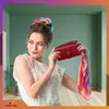 OMNA | Porte-monnaie en cuir pour femme ROUGE - Grand - Voir les images du produit 14