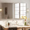 Koonmi Badezimmer Spiegelschrank 100 x 66 cm Silber, Produktbild-Vorschau 1