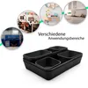 Collage showing different applications for a black organizer tray set. Produktbild-Vorschau