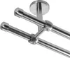 Gardinenstange mit Deckenhalterung I Metall Edelstahl Look Produktbild-Vorschau 1