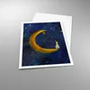 Poster - Poster ohne Rahmen - Mädchen auf der Mond - 70x100 Produktbild-Vorschau 3