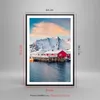 Gerahmtes Poster - Schwarzer Rahmen - Lofoten Dorf Angeln - Produktbild-Vorschau 5