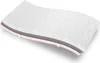 A white mattress with gray and red trim, shown from a diagonal angle. Anteprima dell’immagine prodotto