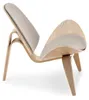 Poltrona di design DAHL - beige chiaro / rovere Anteprima dell’immagine prodotto 12