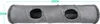 A gray cat tunnel with two openings and fuzzy trim. Produktbild-Vorschau