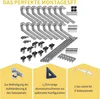 Halterung Bitumendach Montageset mit schwarzen Klemmen Dach Produktbild-Vorschau 10