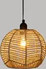 A close-up shot of a pendant lamp with a woven shade. Náhled obrázku produktu