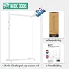 Avalo Kledingrek op Wieltjes Wit - Metaal - 100x40x156 CM - Productafbeelding-voorbeeld 9