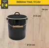 Karl Krüger M10TR Emaillierter Mülleimer mit Deckel Triest, Produktbild-Vorschau 6