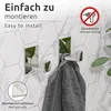 2x Handtuchhaken ohne Bohren selbstklebend Chrom Produktbild-Vorschau 4