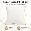 Federkissen 50x50 cm | Kissenfülung 700g 100% Federn | Produktbild-Vorschau 3