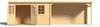 WOODTEX Naturbelassen Gartenhaus Blockbohlenhaus CA2988 28 Produktbild-Vorschau 3