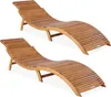 CASARIA® 2x Lettino Prendisole in Legno d' Acacia Anteprima dell’immagine prodotto 1