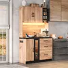 Küchenhochschrank 105x40x180 cm mit LED & Steckdose – Produktbild-Vorschau 4