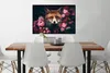 MuchoWow® Gerahmtes Poster Fuchs - Blumen - Tiere 90x60 cm Produktbild-Vorschau 2