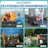 Chariot pliant avec housse de pluie 100 kg Petit sac Voir les images du produit 4