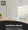 24 m Trevendo® Sockelleiste massiv altberliner Profil weiß Produktbild-Vorschau 2