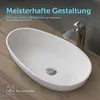 doporro Aufsatzwaschbecken Weiß matt oval BTH: 59,8x36x14 Produktbild-Vorschau 3