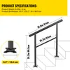 A diagram showing a handrail installed on stairs, with dimensions and specifications. Podgląd zdjęcia produktu