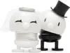 A wedding-themed pair of spring-loaded figurines, a bride and groom, against a white background. Produktbild-Vorschau