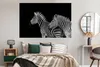 MuchoWow® Poster Zebra - Weiß - Tiere - Schwarz 180x120 cm Produktbild-Vorschau 4