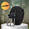 Elegante cintura elastica in tessuto nero solido Anteprima dell’immagine prodotto 4