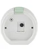 The back of a white and green alarm clock. Produktbild-Vorschau
