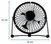 Lifetime Air USB Ventilator Metall Ø13cm - Leiser Mini Produktbild-Vorschau 2