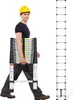 Izrielar hliníkový teleskopický rebrík 4,4 m, výsuvný Náhľad obrázku produktu 1